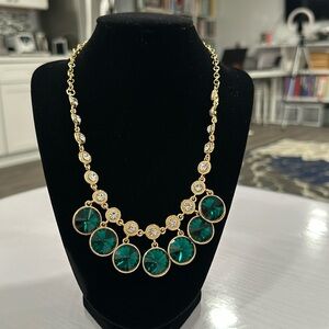 Necklace with green stones